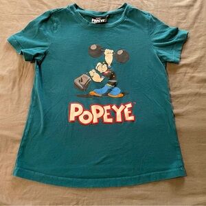 Rare Popeye graphic  t-shirt / girls sz small 10/12